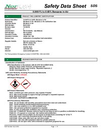 Thumbnail of document Data Sheet - Benzene Calibration Gas